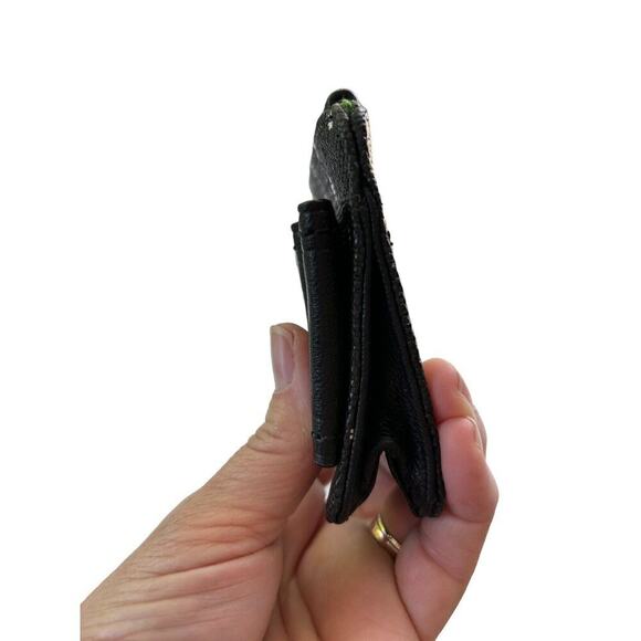 EUC Kate Spade Bow Becca Thin Wristlet Black Leather Pencil Case - Picture 5 of 6